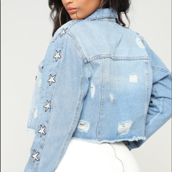 Fashion Nova Jackets & Blazers - Star Jean Jacket
